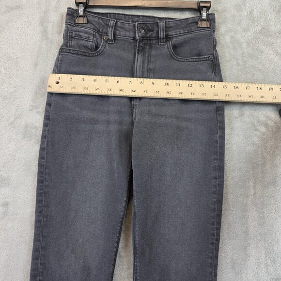 American Eagle Mom Jeans Womens Size 0 Gray Tapered Stretch Denim Ankle Pants - Picture 5 of 11